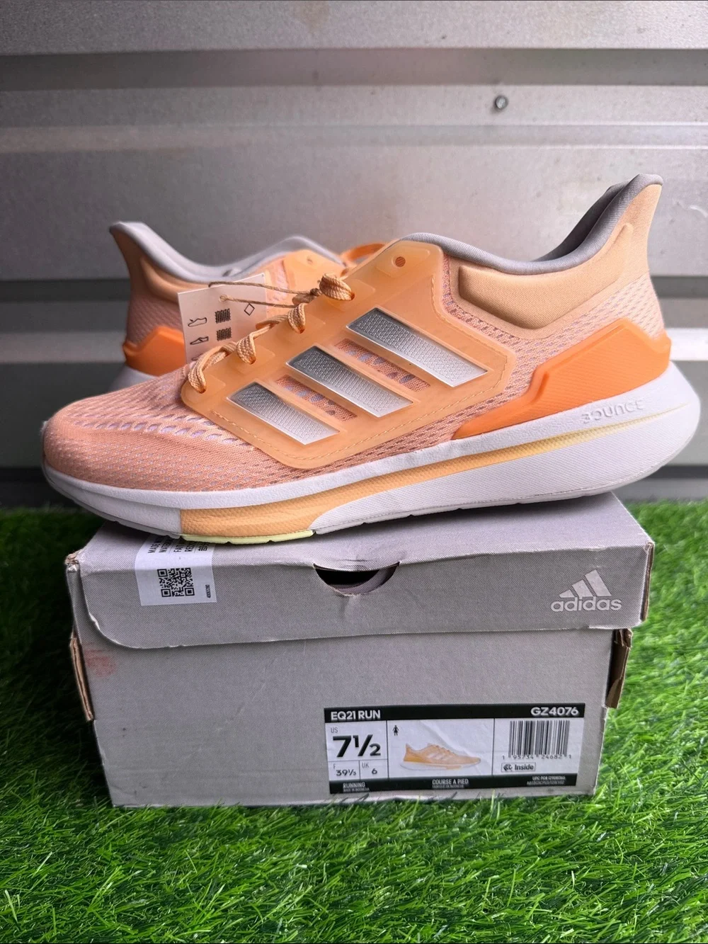 adidas Women’s EQ21 Run Sneakers in Peach Orange